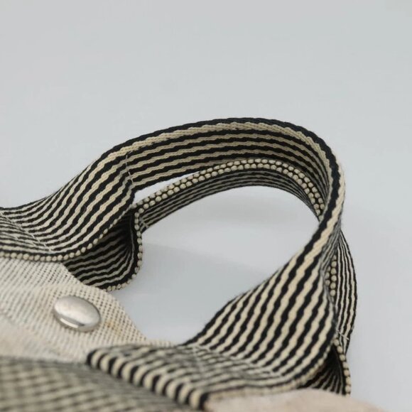 HERMES Fourre Tout PM Hand Bag Canvas Gray Auth ti3070 - Picture 9 of 16